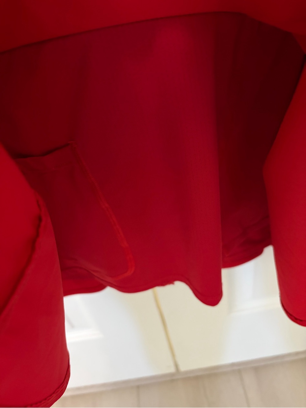 Bright Red Circle Skirt - Women's Tennis Style - Picture 7 of 8
